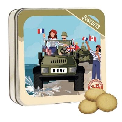 Frollini normanni - scatola di metallo D-Day "Libération" Camminata normanna 120g