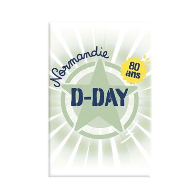 D-Day metal magnet - Allied Star - Normandy Walks