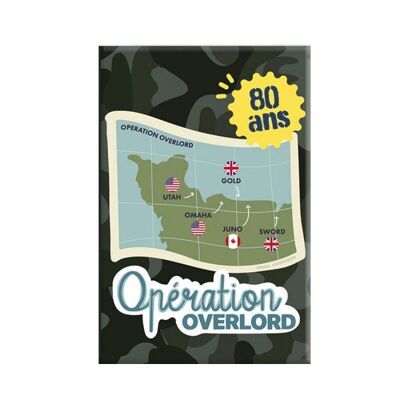 Imán metálico del Día D - Operación Overlord - Paseos por Normandía