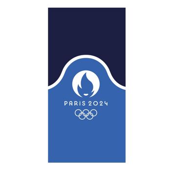 Serviette de Plage Jeux Olympiques Paris 2024 Oly Premium Marine 2