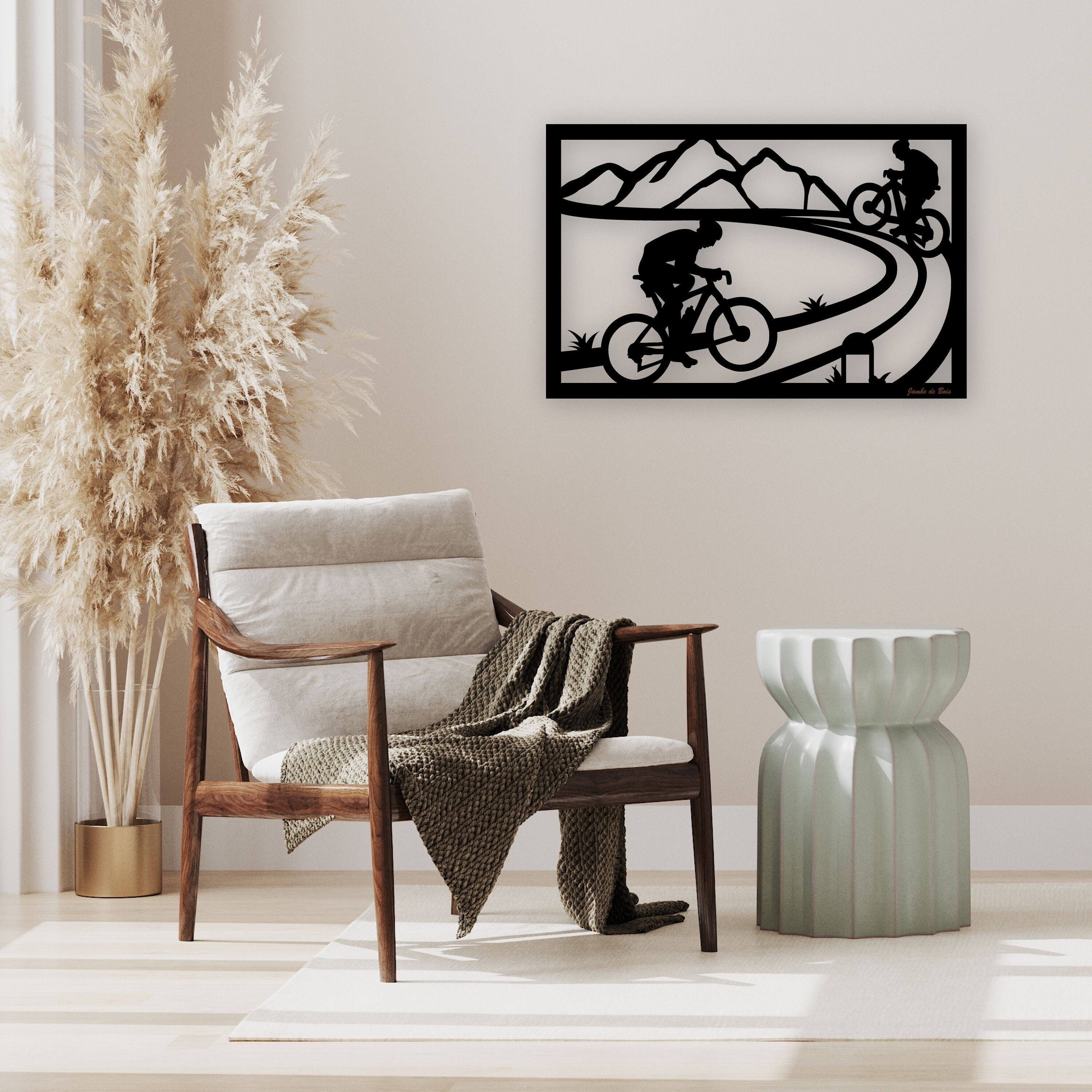 Cut out, hollowed out decorative wooden table, Conquering the passes