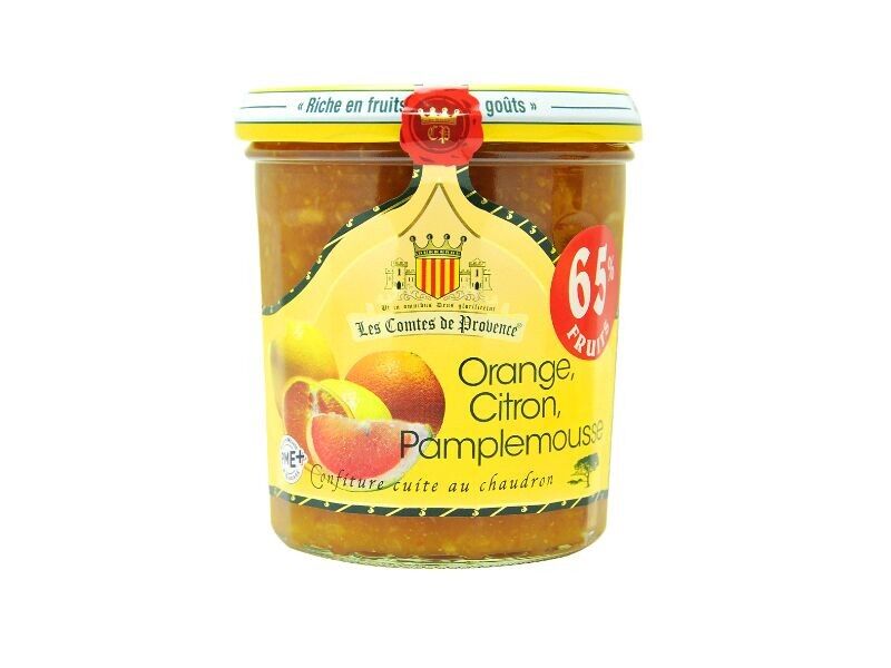 Confettura di agrumi (arancia, limone, pompelmo) 65% di frutta 340 g