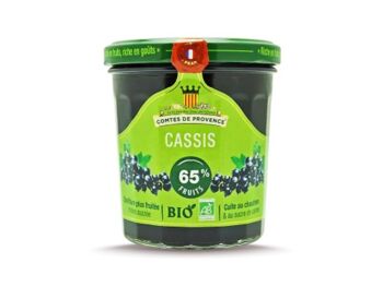 Confiture de Cassis BIO 65% de fruits allégée en sucre