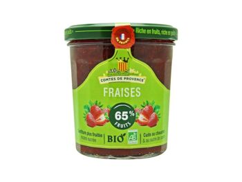 Confiture de Fraises BIO 65% de fruits allégée en sucre