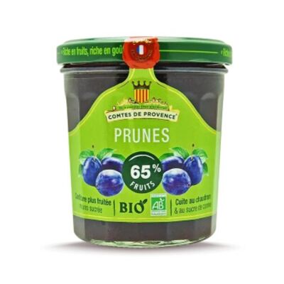 Confiture de Prunes BIO 65% de fruits allégée en sucre