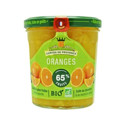Bio-Süßorangenmarmelade mit 65 % zuckerarmen Früchten