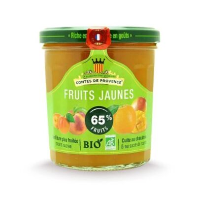 Mermelada de Frutas Amarillas ECOLÓGICA (albaricoques, melocotones, mangos, naranjas) 65% fruta baja en azúcar