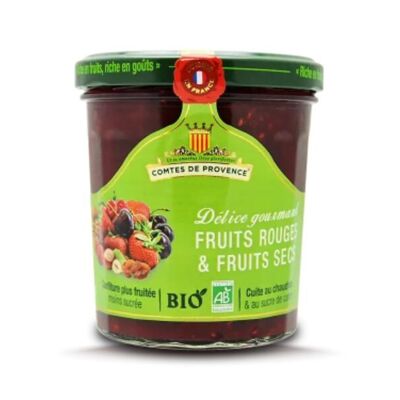 Bio-Genuss aus roten Früchten und Trockenfrüchten