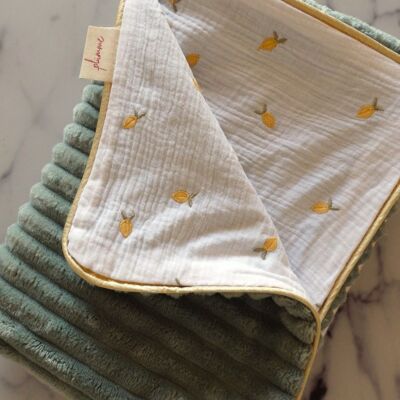 CELESTE - The Ultra Soft Baby Blanket | GREEN & LEMONS