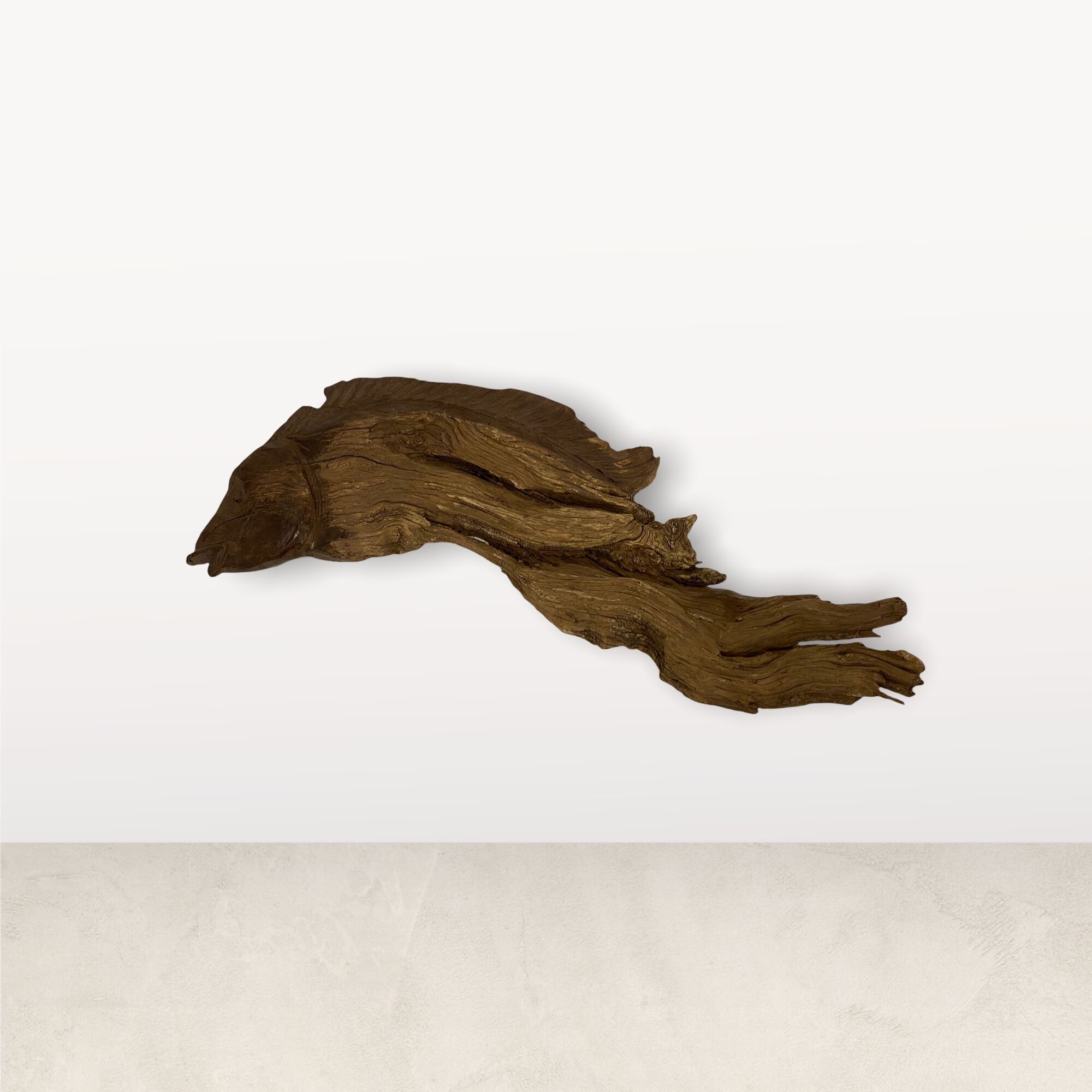 Pescado tallado a mano en madera flotante - (M1.5)