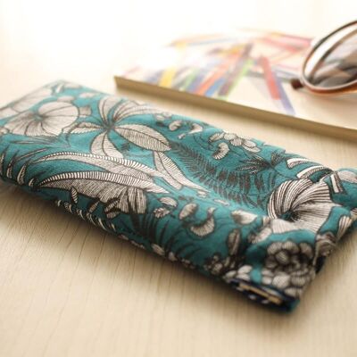 Etui à lunettes Edna tropical bleu