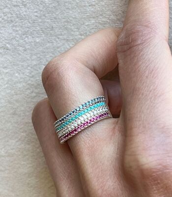 BAGUE ÉTERNITÉ EN ARGENT7 5