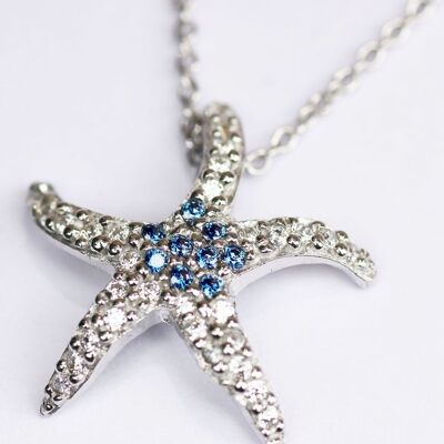PENDANT WITH STAR6 SILVER CHAIN