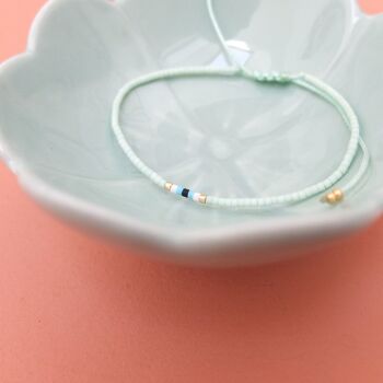 bracelet en perles miyuki ajustable, oeil protecteur 15