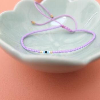 bracelet en perles miyuki ajustable, oeil protecteur 26