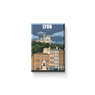 MAGNET LYON VIEW OF PLACE SAINT-JEAN