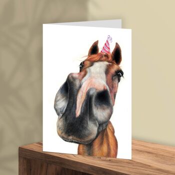Cheval, Carte d'anniversaire, Carte de vœux, 17,5x 12,3 cm, Cartes d'animaux
