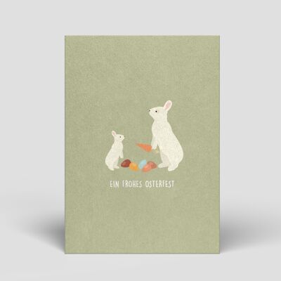 Postcard Easter - Bunny with Carrot - No.119