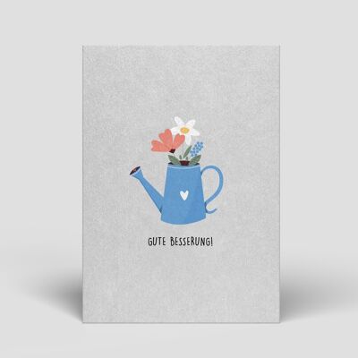 Postcard - Watering Can Get Well Soon - No.107