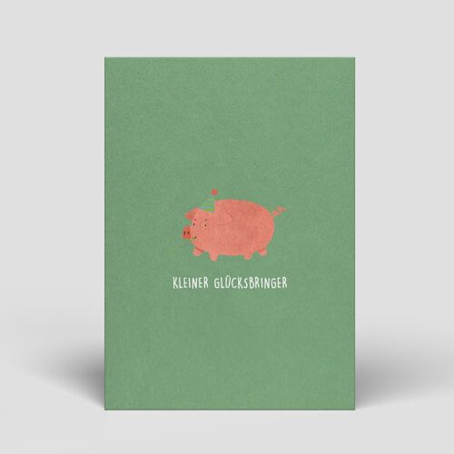 Postkarte - Glücksschweinchen - Nr. 105