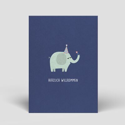Carte postale - Éléphant pour la naissance - No. 90