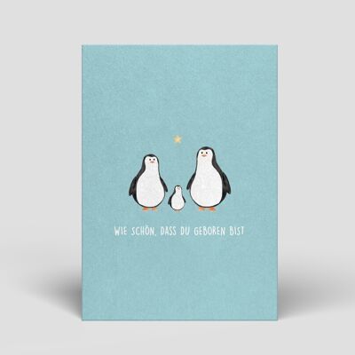 Postcard - Birth - Penguin Family - No. 86