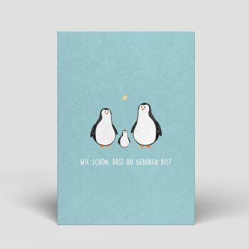 Carte postale - Naissance - Famille Pingouin - No. 86 1