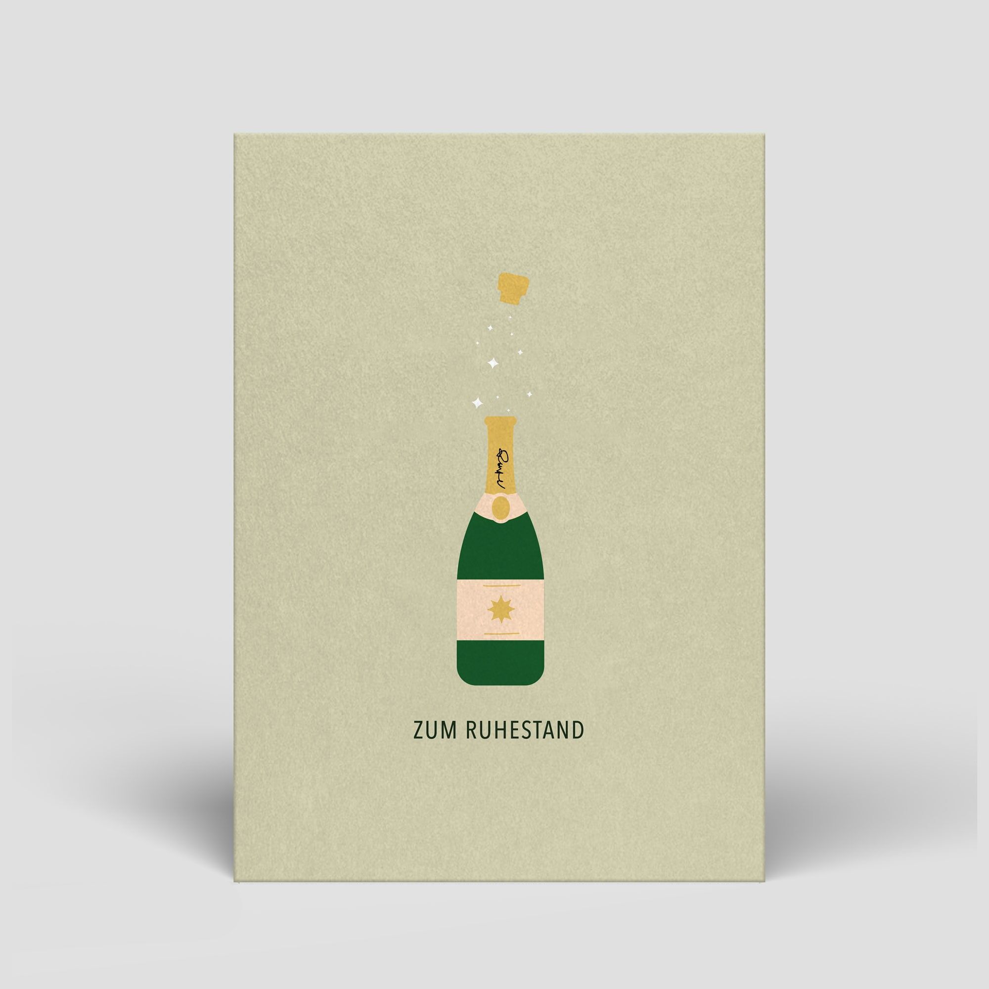 Cartolina - pensione - bottiglia di champagne - N. 77