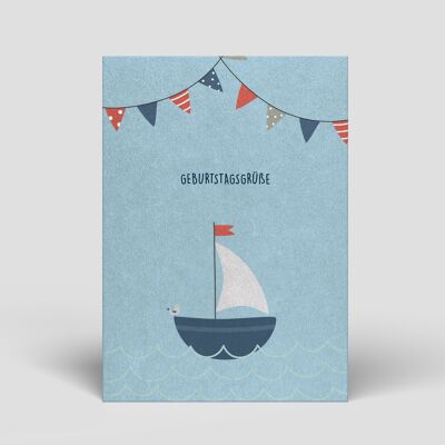 Cartolina - Barca a vela - N. 73