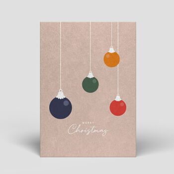 Carte postale - Noël - Boules de Noël - No. 66 1