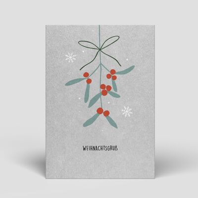 Postal - Navidad - Muérdago colgante - No. 61