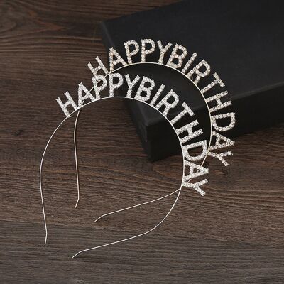 Sparkling Birthday Headband - Happy Birthday Letters