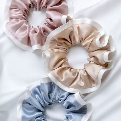 Modern 100% Silk Silhouette Hair Scrunchies-19 mm-4.5cm