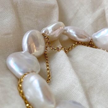 Bracelet de perles de pièces de monnaie baroques uniques-qualité AAAA 3