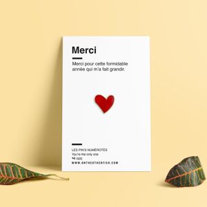 Pin's Merci - Cœur - Maître / Maîtresse