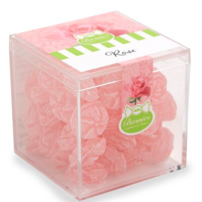 Frosted Rose Candy Cube