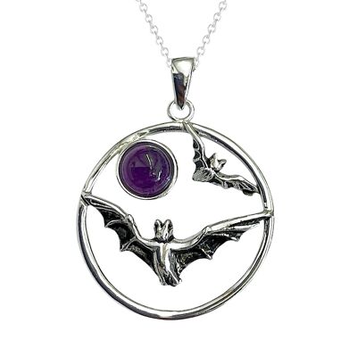 Lovely Amethyst Bat Pendant