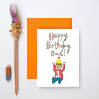 Tarjeta de cumpleaños de papá | juguete retro tarjeta de felicitación | tarjeta para papá