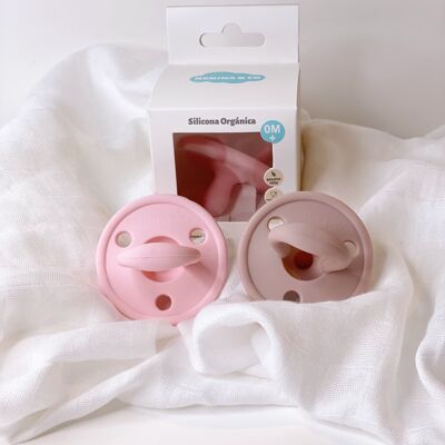 Pink Bubblegum and Pale Pink Pacifier Kit New Rosa Bubblegum Nenina & Co