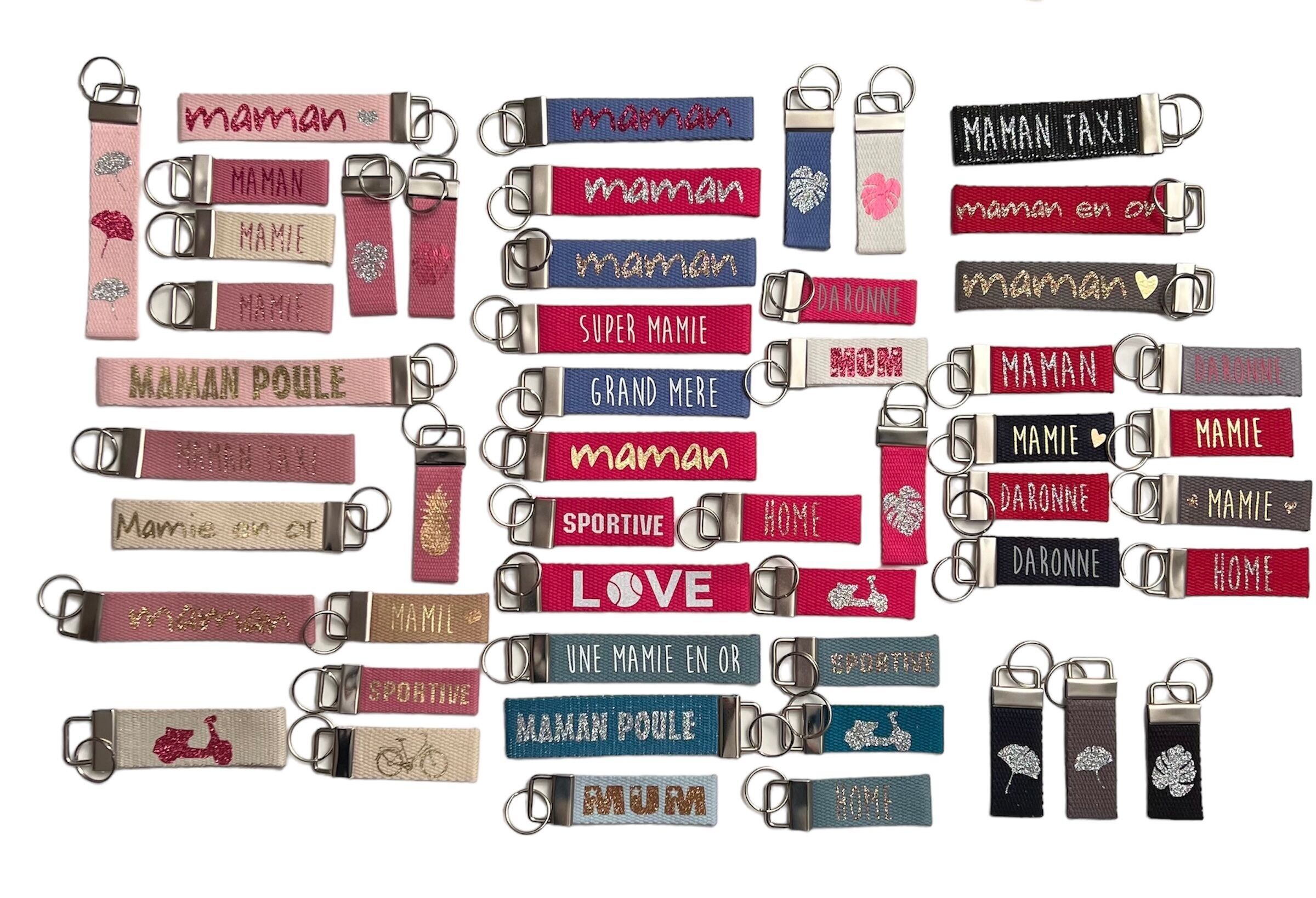 Confezione da 52 portachiavi per la Festa della Mamma e della Nonna