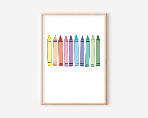 Crayons Print | Art Print | Artist Print (A5)