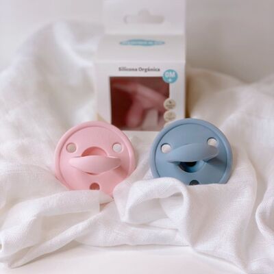 Bubblegum Pink and Dusty Blue Pacifier Kit Nenina & Co