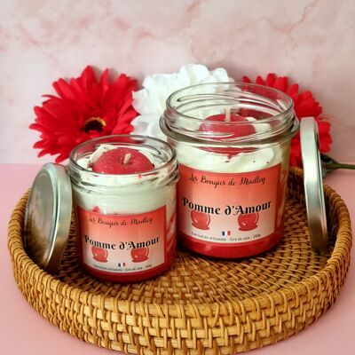 Bougie gourmande pomme d'amour
