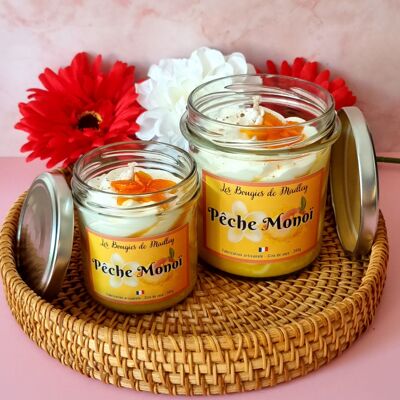 Bougie gourmande Monoï Pêche