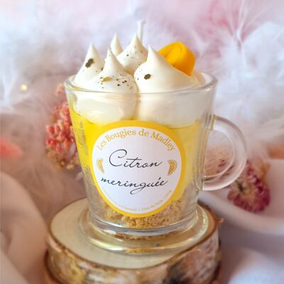 Lemon meringue gourmet candle
