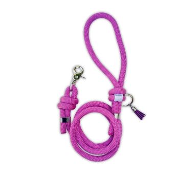 Laisse pour chien en corde - Fuchsia 1