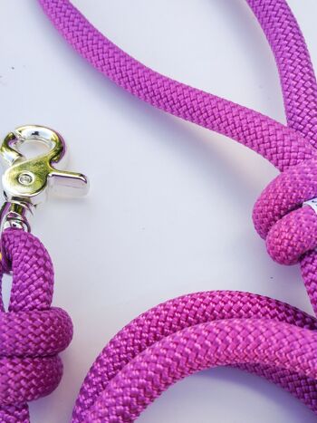 Laisse pour chien en corde - Fuchsia 2