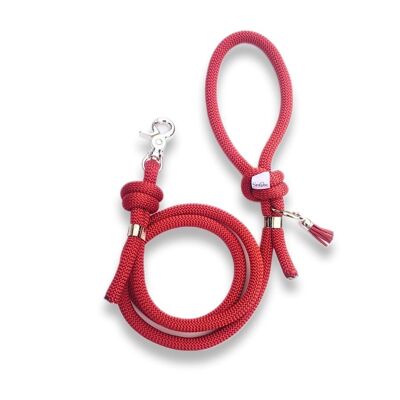 Laisse pour chien en corde - Rouge