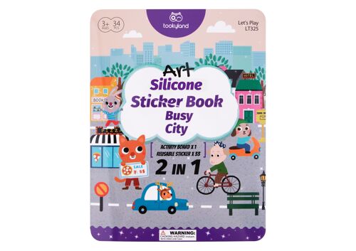 Silicone Stickers Book Busy city