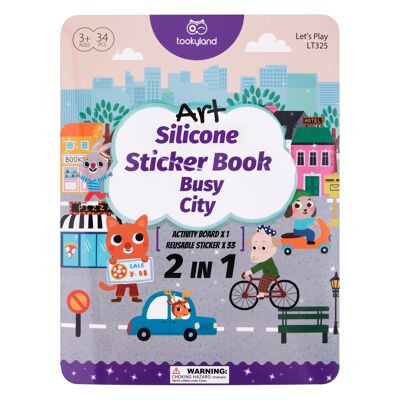 Silicone Stickers Book Busy city